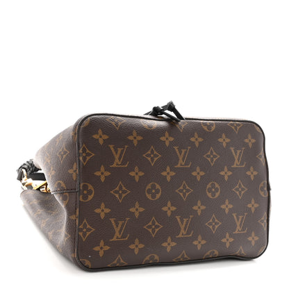 Louis Vuitton Monogram Braided Neonoe MM Black 4 of 11