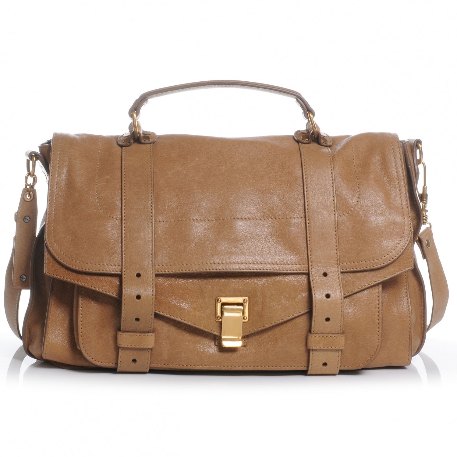 Proenza Schouler Lambskin PS1 Large Satchel Birch 1 of 8