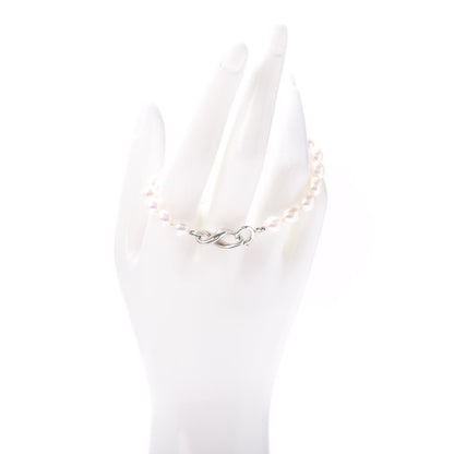 Tiffany Sterling Silver Pearl Figure 8 Bracelet 2 of 4