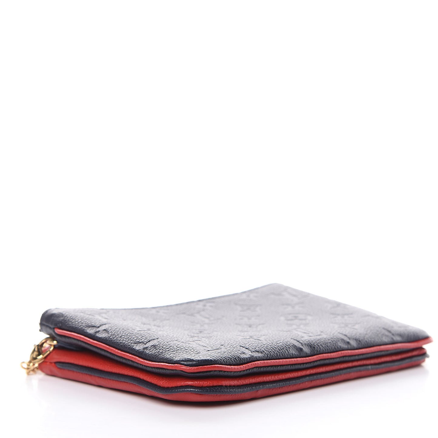 Empreinte Double Zip Pochette Marine Rouge