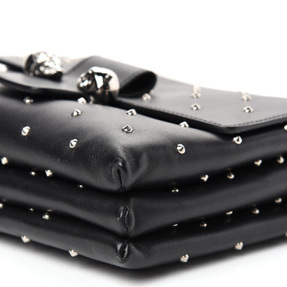 Alexander McQueen Goatskin Studded Twin Skull Crossbody Black 9 of 11