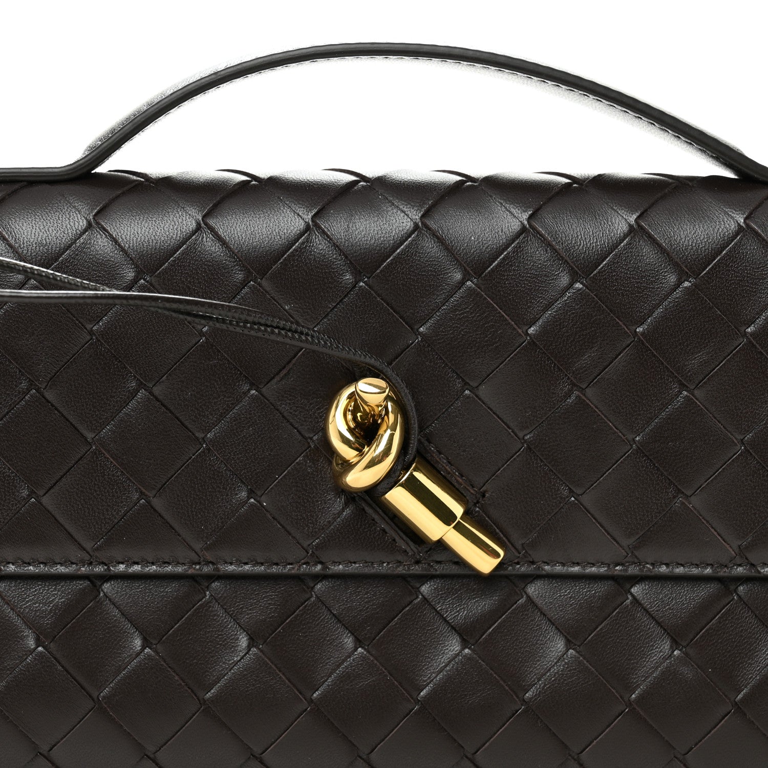Bottega Veneta Nappa Intrecciato Long Andiamo Top Handle Clutch Fondant 7 of 9