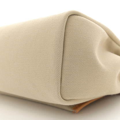 Hermes Toile Militaire Vache Hunter Laque Herbag Zip Retourne PM 31 Beton Naturel Sable Nata 11 of 13