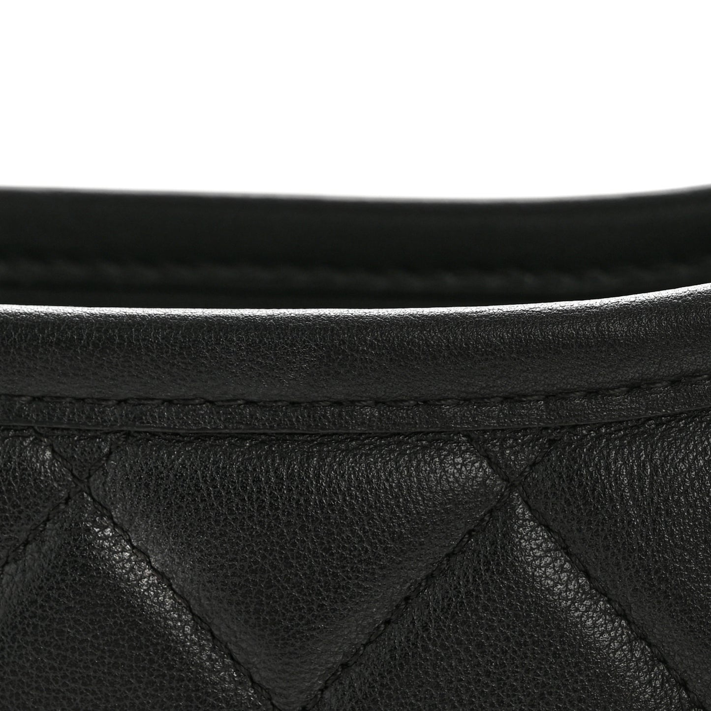 Calfskin Quilted Hobo Black