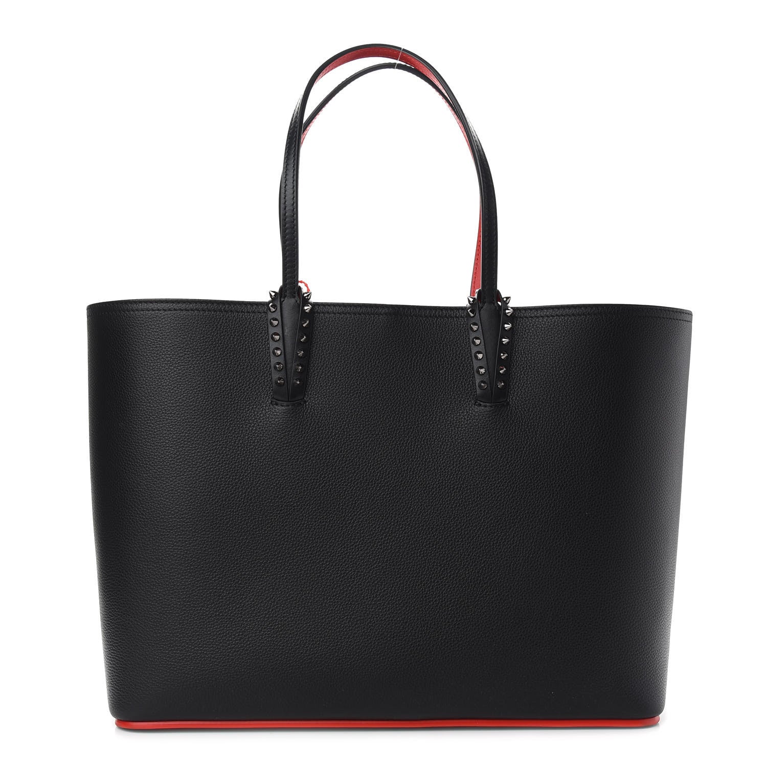 Christian Louboutin Calfskin Spikes East West Cabata Tote Black 1 of 10