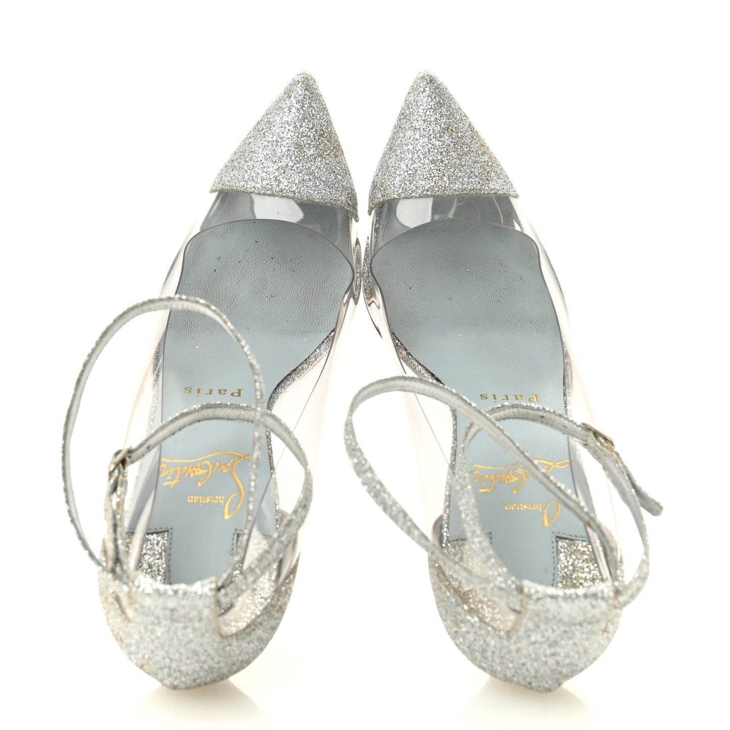 Glitter PVC Un Bout 100 Pumps 35 Silver