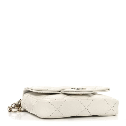 Chanel Caviar Quilted Mini Chain Belt Bag White 4 of 11