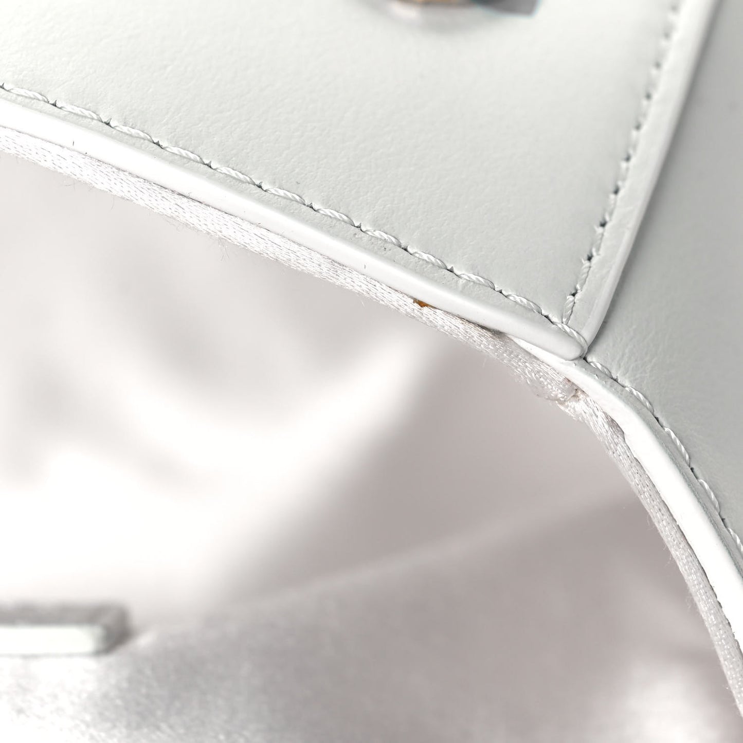 Calfskin Top Handle Bag White