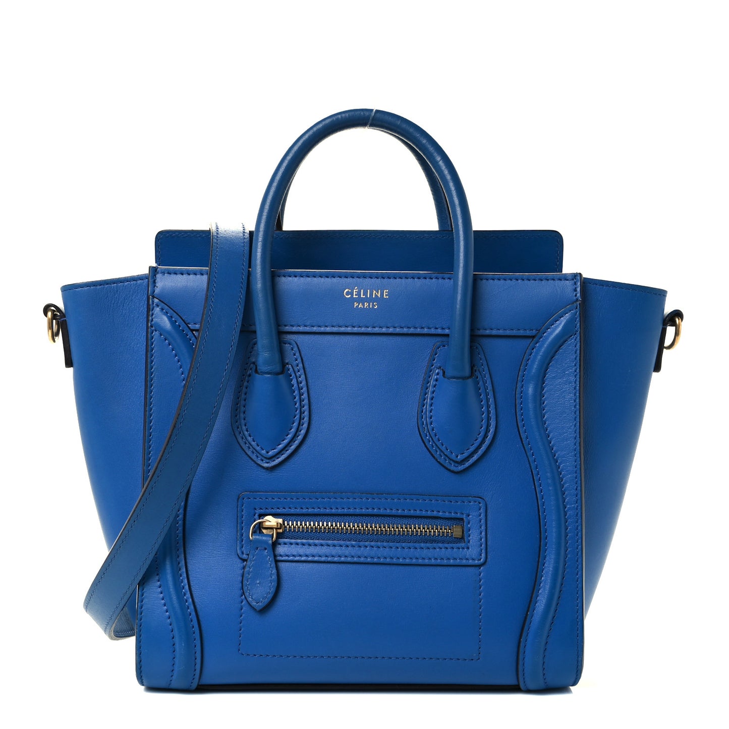 Smooth Calfskin Nano Luggage Royal Blue