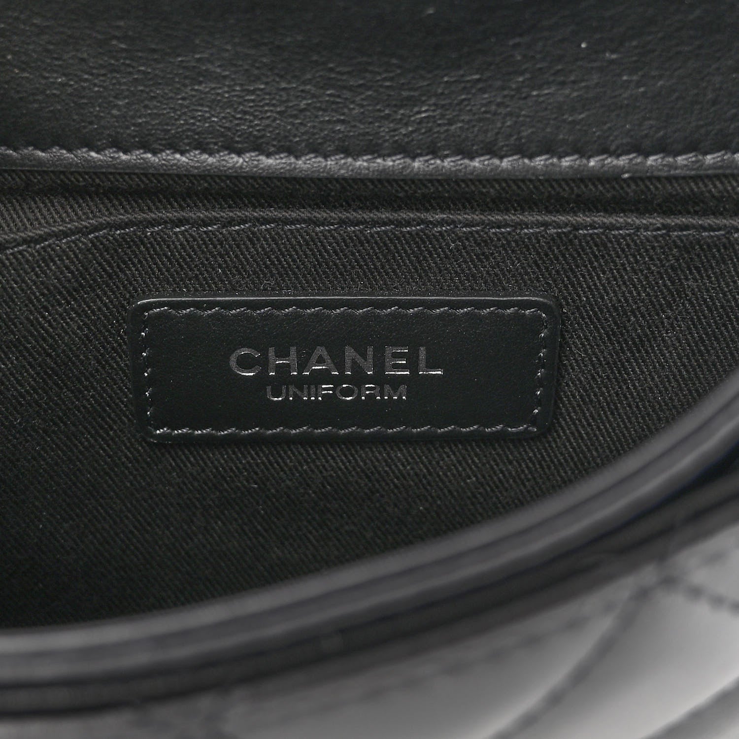 Chanel Calfskin Quilted CC Uniform Flap Belt Bag Black 6 of 10