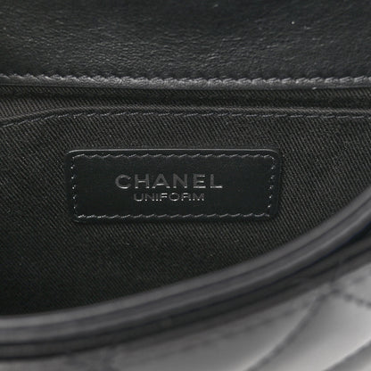 Chanel Calfskin Quilted CC Uniform Flap Belt Bag Black 6 of 10