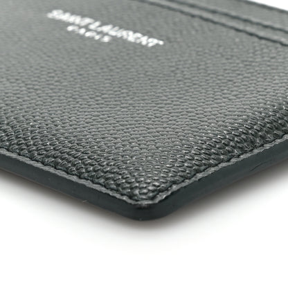 Saint Laurent Grain De Poudre Card Case New Vert Fonce 8 of 10
