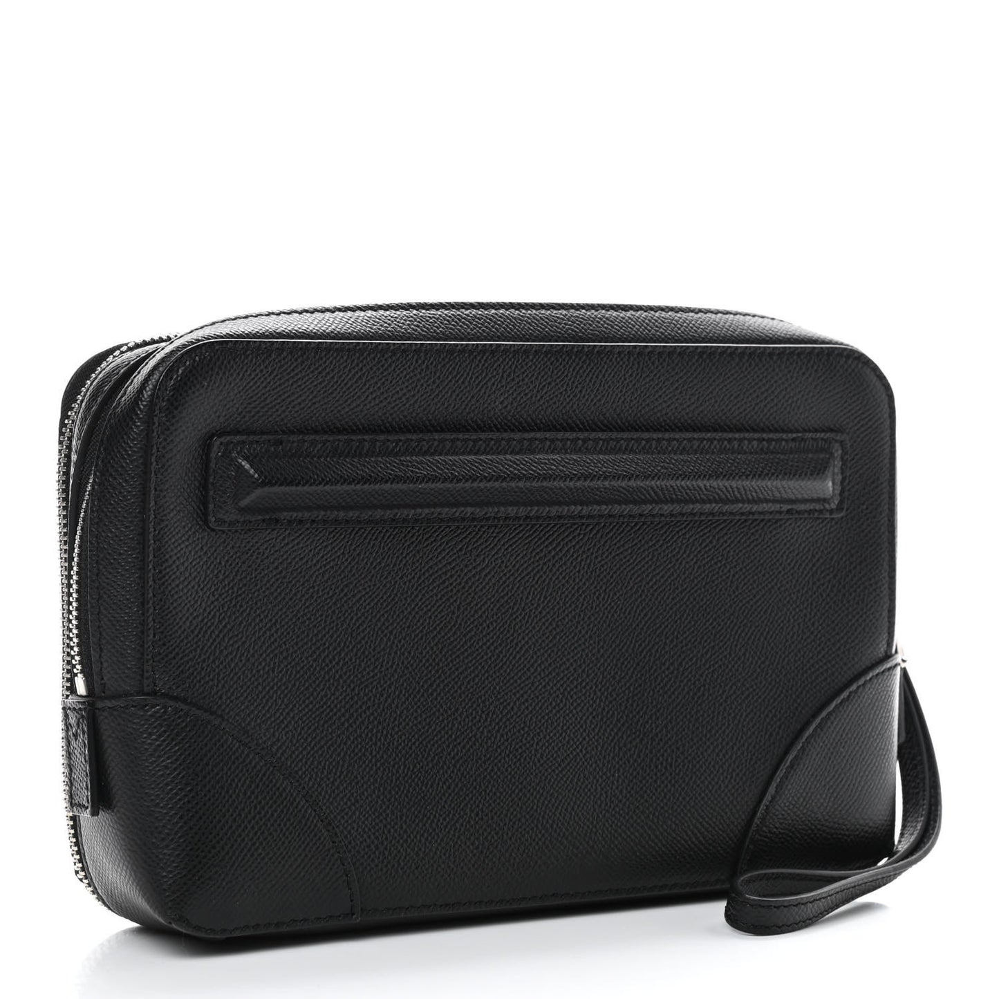 Textured Calfskin Clutch Black