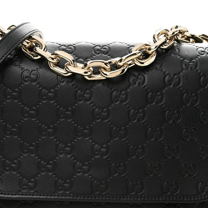 Gucci GG Calfskin Embossed Emblem Medium Arabella Bag Black Black 8 of 10