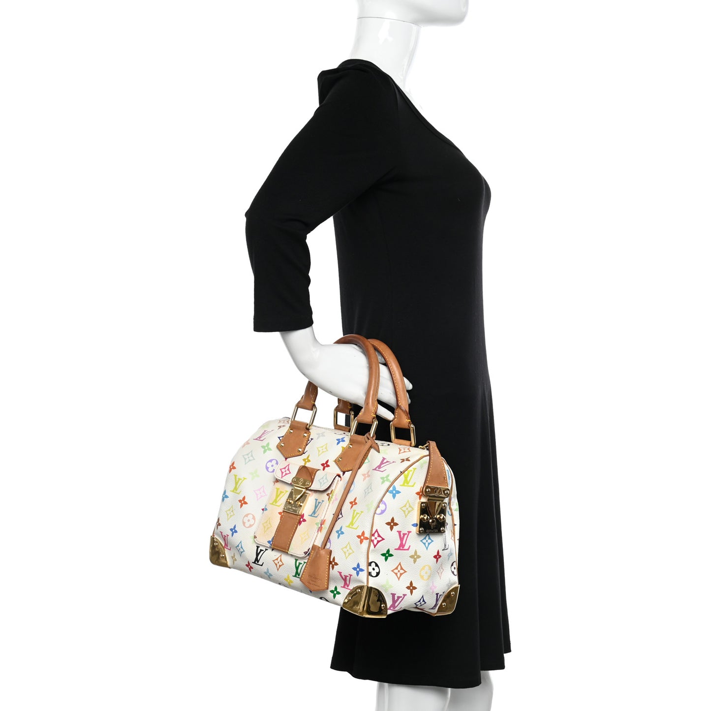 Monogram Multicolor Speedy 30 White