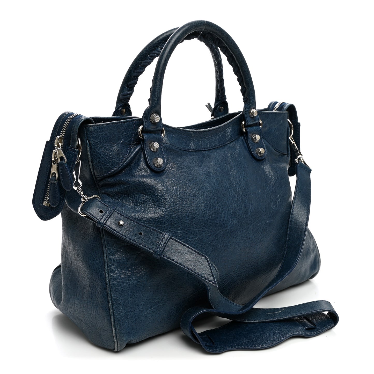 Agneau Giant 12 Silver Hardware Velo Bleu Mineral