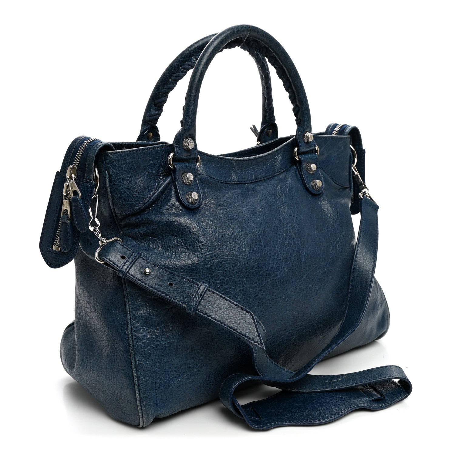 Balenciaga Agneau Giant 12 Silver Hardware Velo Bleu Mineral 4 of 14
