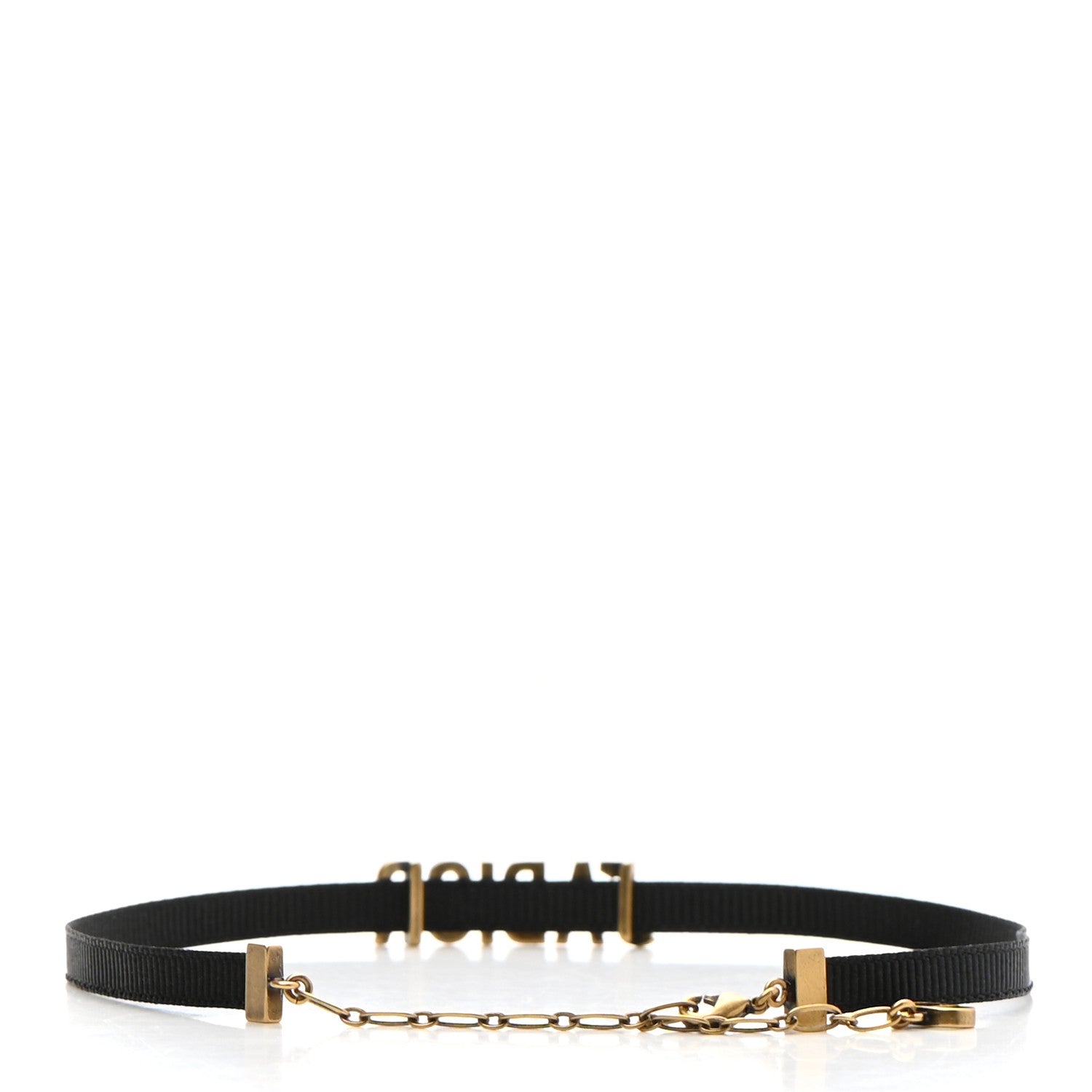 Christian Dior Grosgrain Ribbon J'Adior Logo Choker Necklace Black 3 of 5