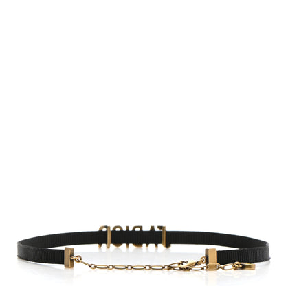 Christian Dior Grosgrain Ribbon J'Adior Logo Choker Necklace Black 3 of 5