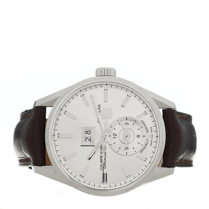Tag Heuer Stainless Steel Alligator 41mm Carrera Calibre 8 Automatic Watch Silver WAR5011 2 of 5