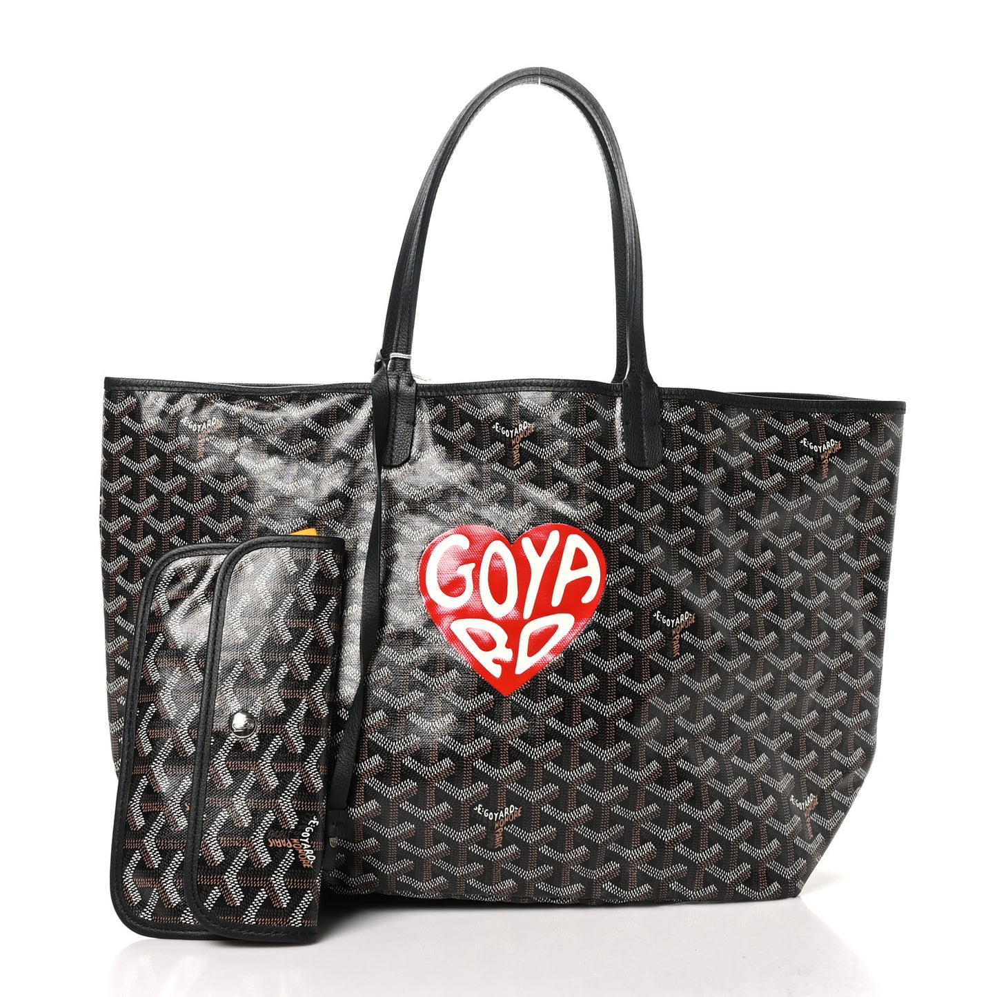 Goyardine Coeur Saint Louis PM Black