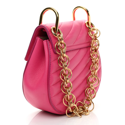 Chloe Calfskin Quilted Mini Drew Bijou Shoulder Bag Fuchsia Rose 2 of 8