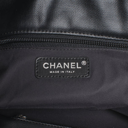 Chanel Coated Canvas Large Paris Biarritz Tote Black 7 of 8