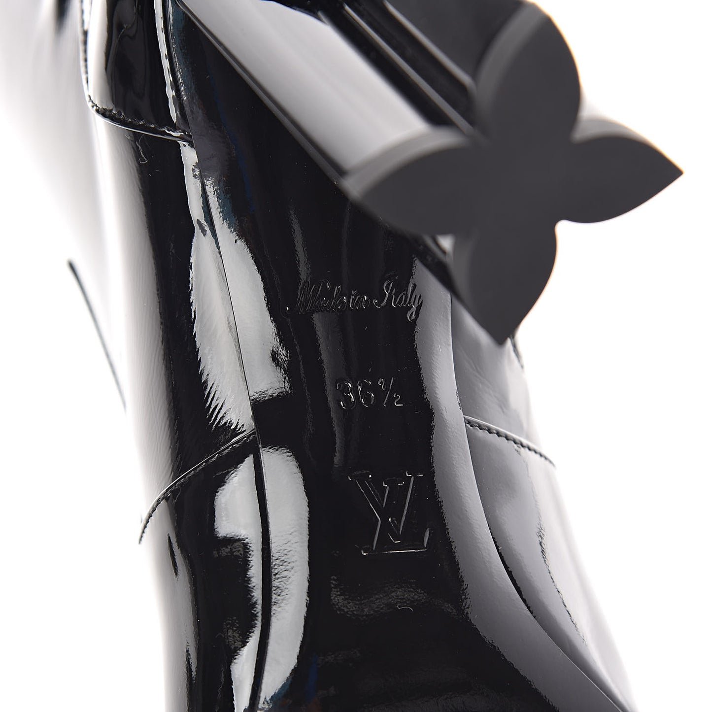Patent Silhouette Ankle Boots 36.5 Black
