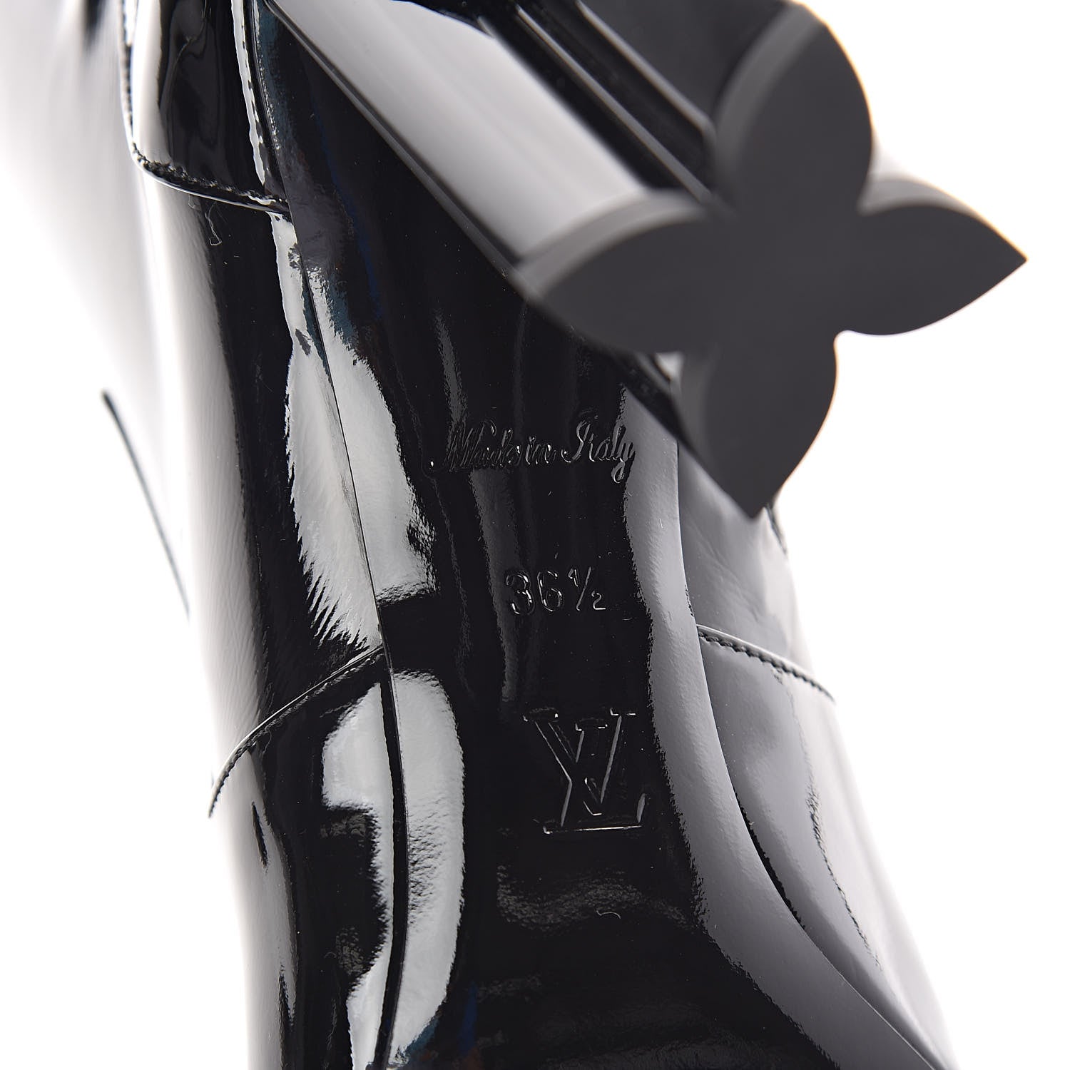 Louis Vuitton Patent Silhouette Ankle Boots 36.5 Black 5 of 6