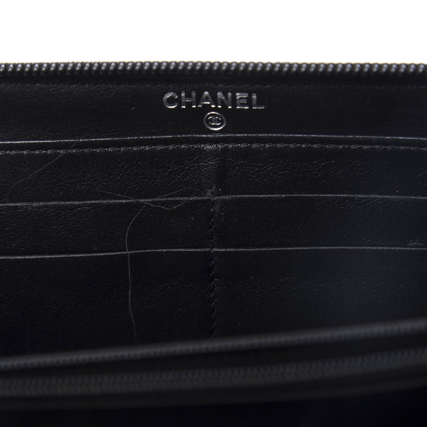 Chanel Patent Large Gusset CC Zip Wallet Black 9 of 9