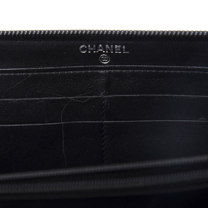 Chanel Patent Large Gusset CC Zip Wallet Black 9 of 9