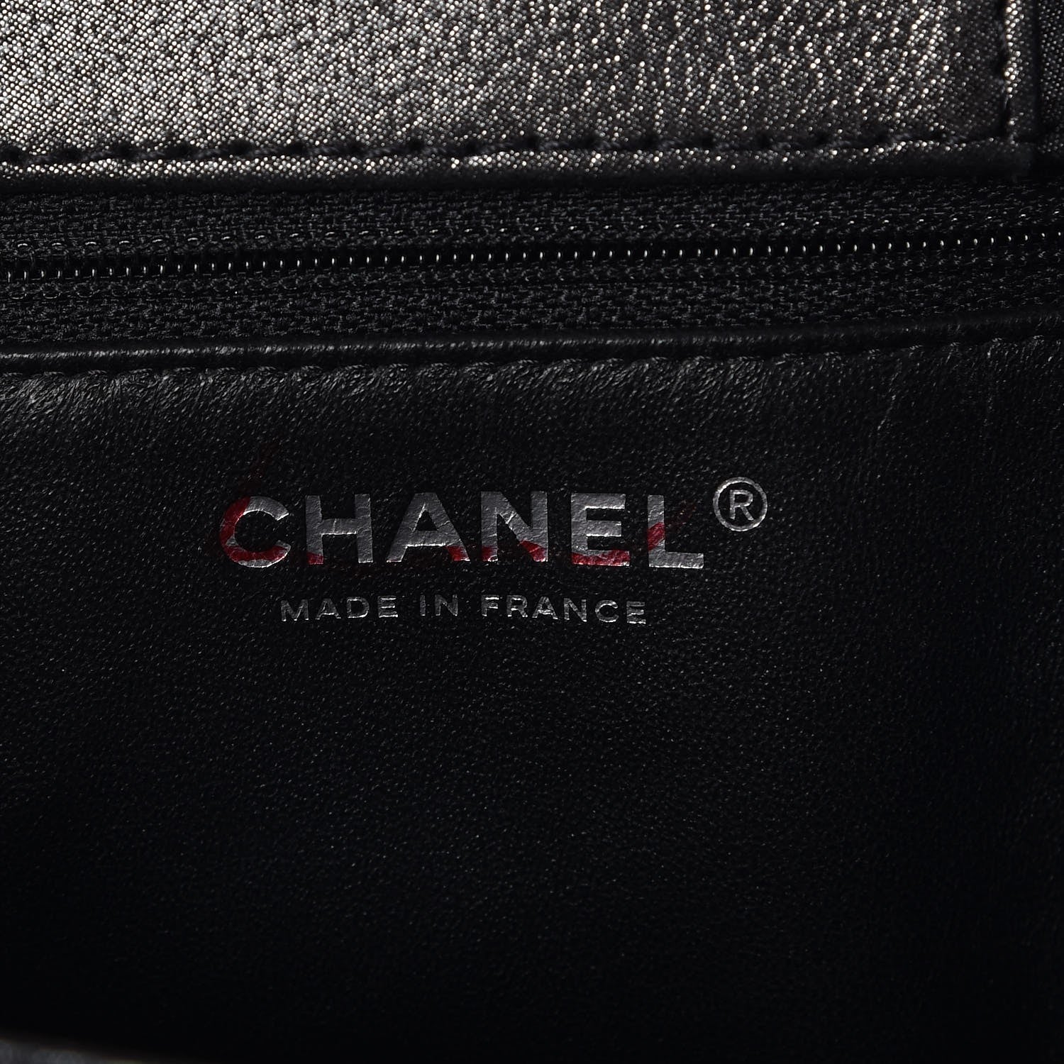 Chanel Iridescent Calfskin CC Shopping Tote Grey 6 of 7