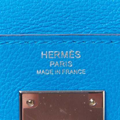 Hermes Evercolor Kelly Retourne 28 Bleu Frida 22 of 35