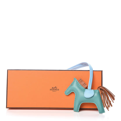 Hermes Milo Lambskin Grigri Rodeo Horse Bag Charm PM Vert Verone Gold Celeste 4 of 4