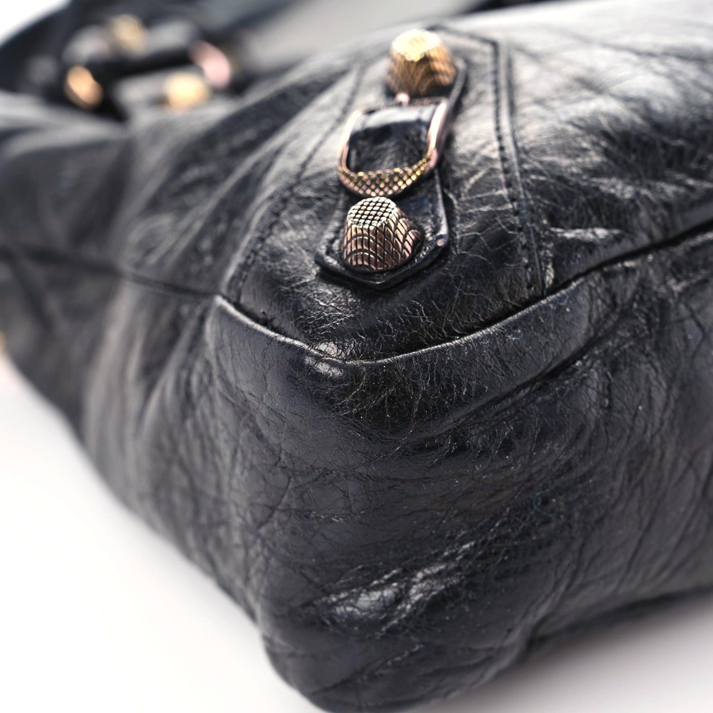 Agneau Giant 12 Rose Gold Hardware Town Black