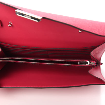 Hermes Epsom Lizard Constance Wallet To Go Rose Mexico 5 of 10