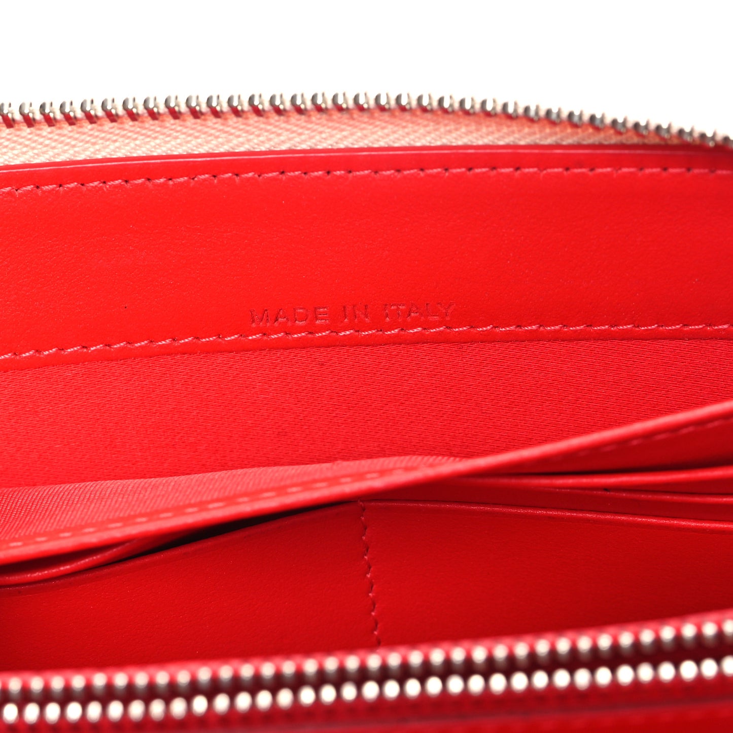 Calfskin Panettone Spiked Zip Around Wallet Light Pink