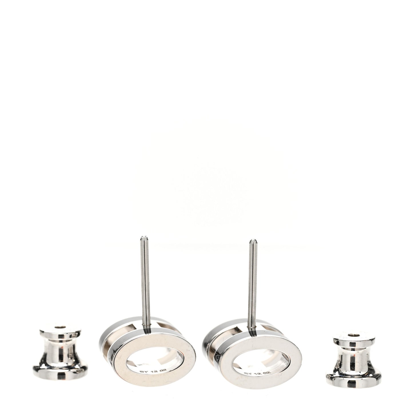 Palladium Lacquered Mini Pop H Earrings Black
