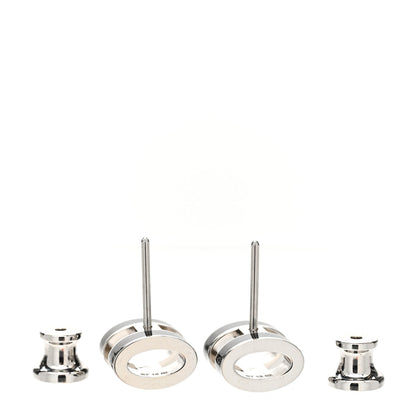 Hermes Palladium Lacquered Mini Pop H Earrings Black 5 of 6