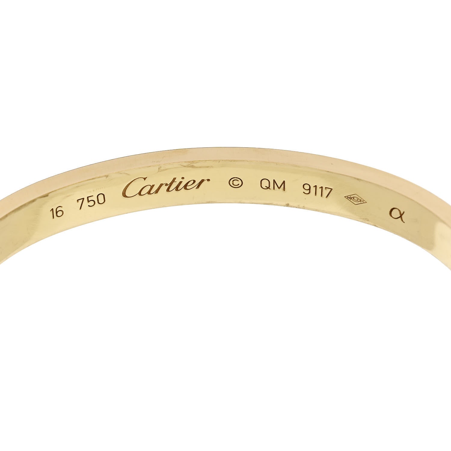 Cartier 18K Yellow Gold LOVE Bracelet 16 6 of 9