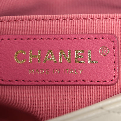 Chanel Lambskin Metal Quilted Mini Top Handle Square Flap White 6 of 10