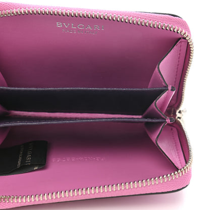 Bulgari Calfskin Serpenti Zip Around Wallet Pink 5 of 9
