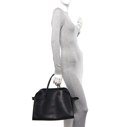 The Row Polished Saddle Calfskin Soft Margaux 15 Black 2 of 9