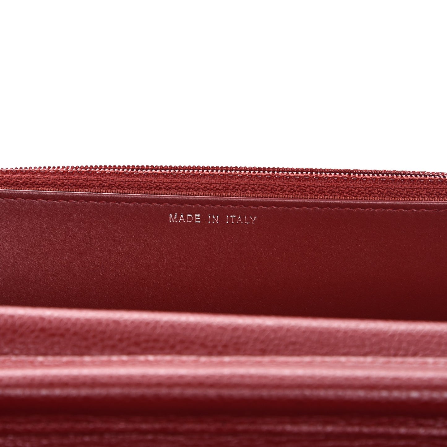 Caviar Quilted Wallet on Chain WOC Red