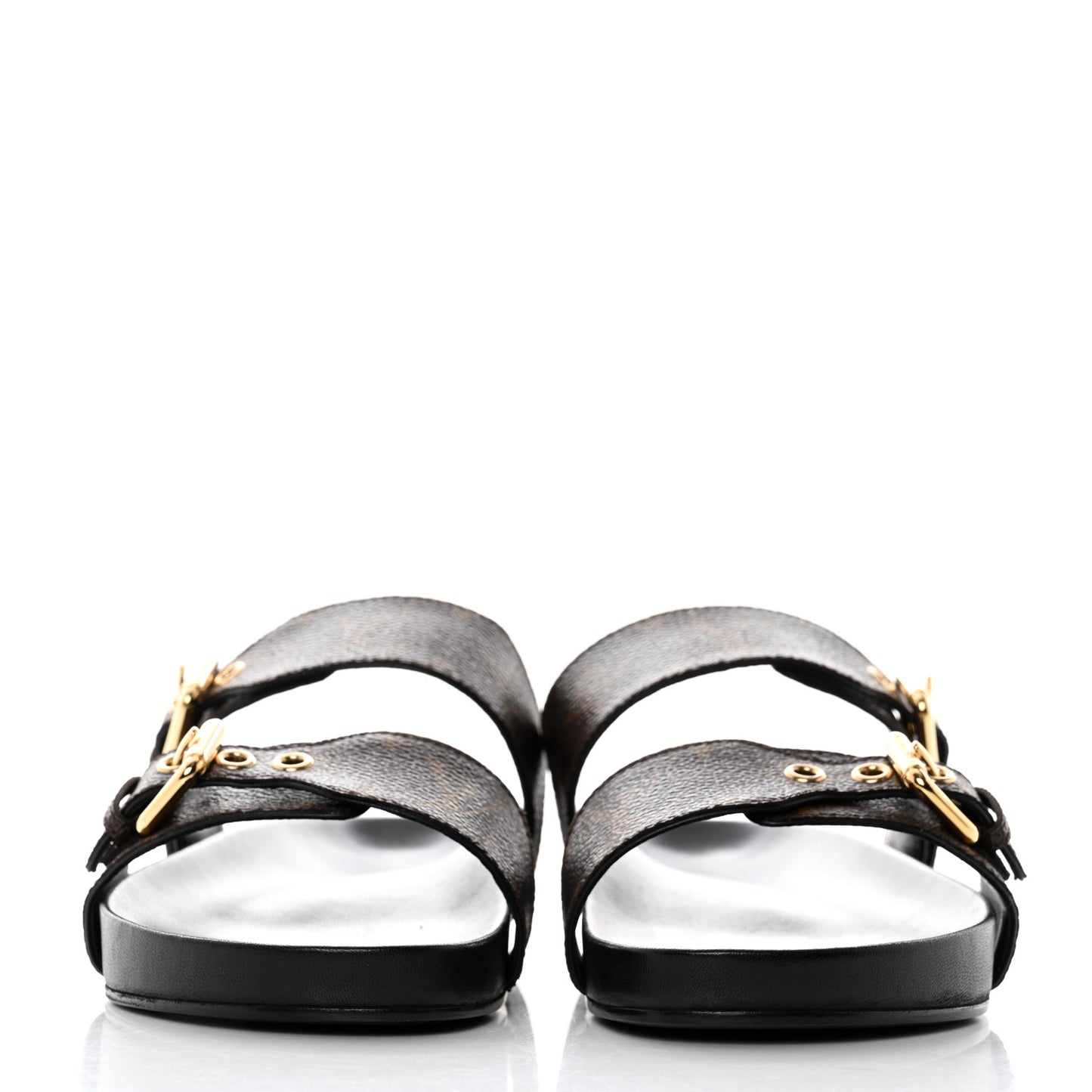 Monogram Bom Dia Mule Sandals 38 Black