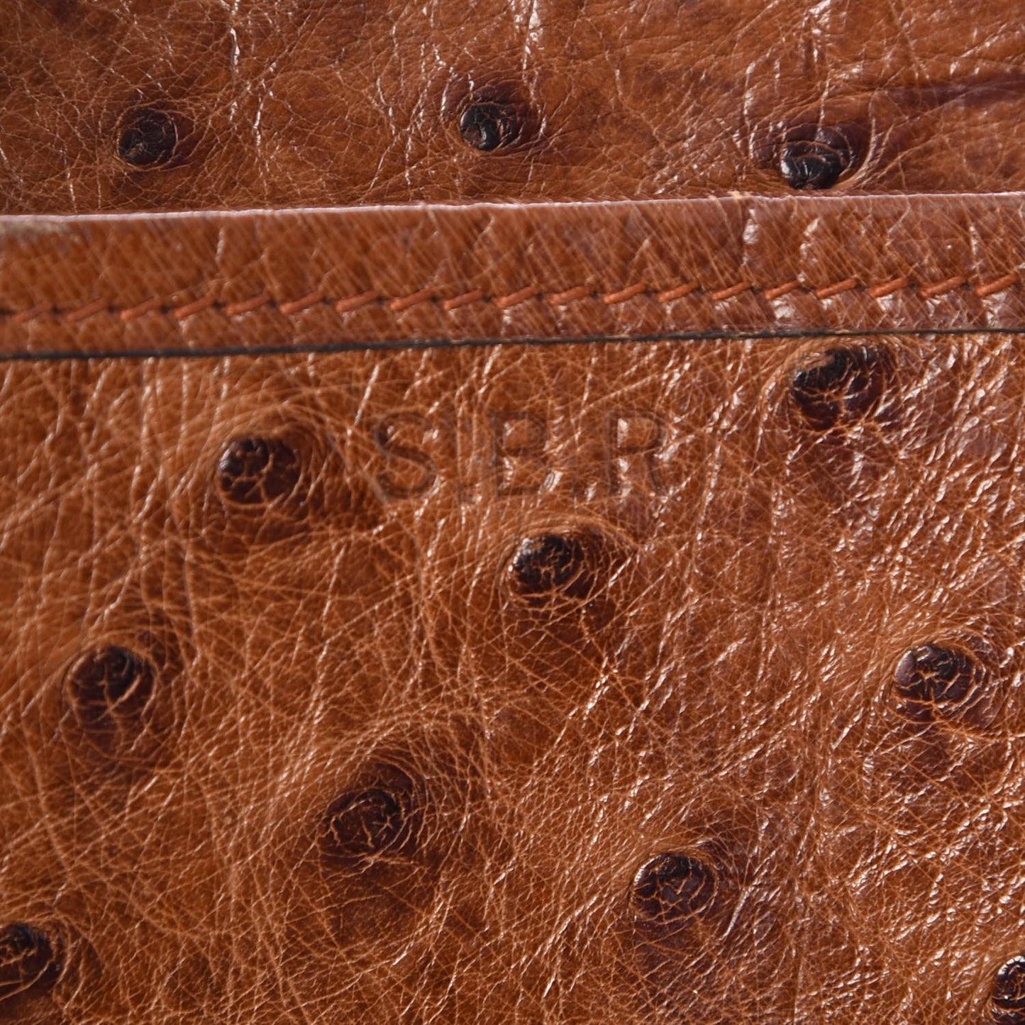 Ostrich Noumea Flap Bag Gold