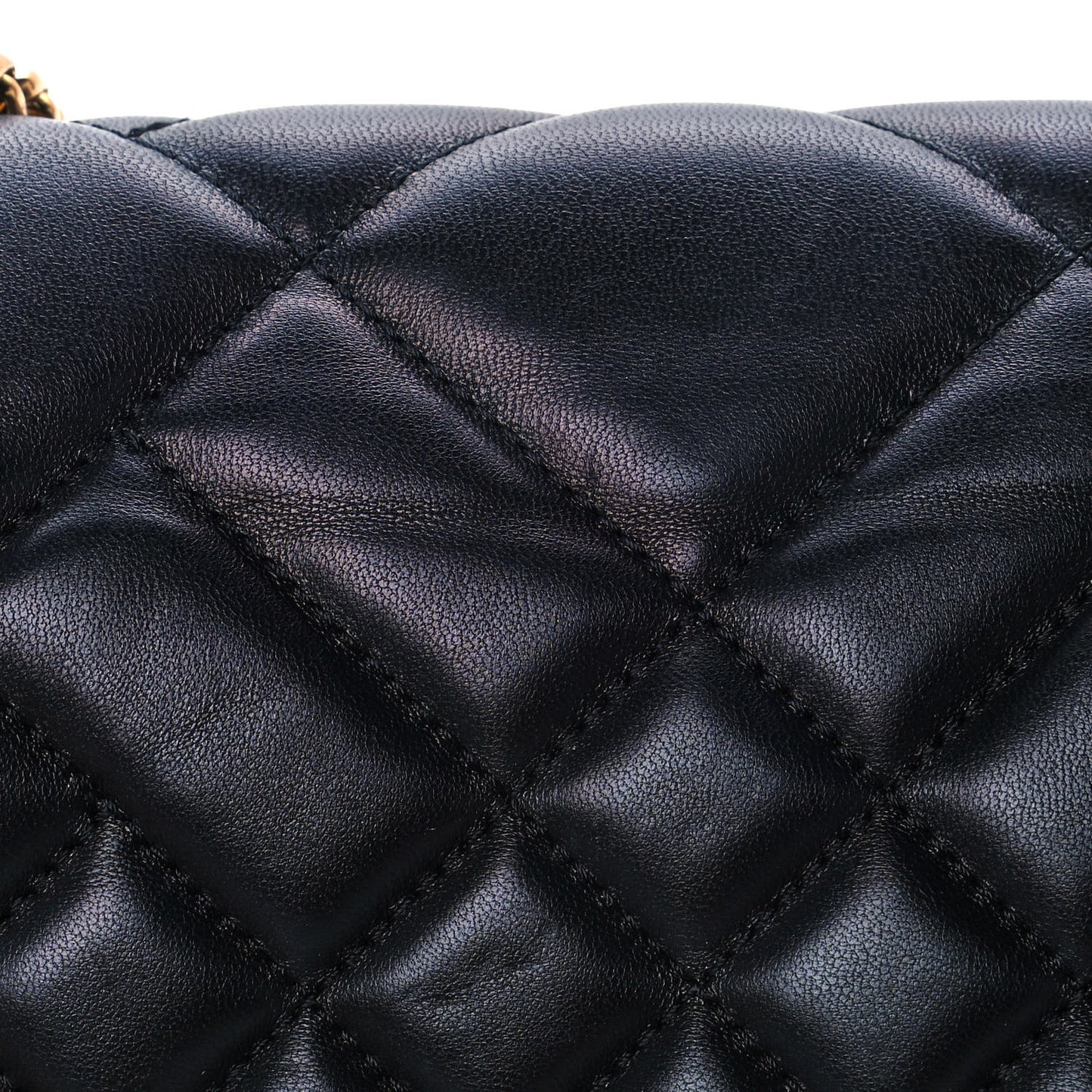 Nappa Quilted Icon Shoulder Bag Black
