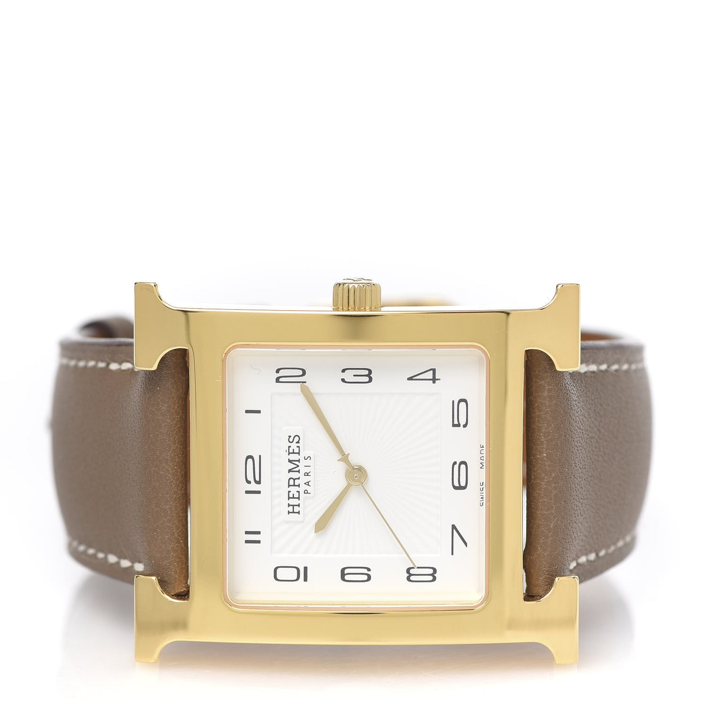 Stainless Steel Swift 30.5mm Heure H Hour Quartz Watch Etoupe