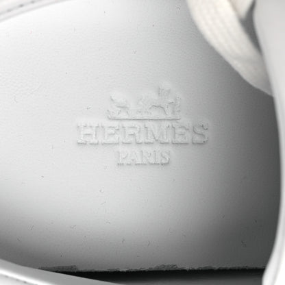 Hermes Calfskin Womens Happy Sneakers 38 White 9 of 12