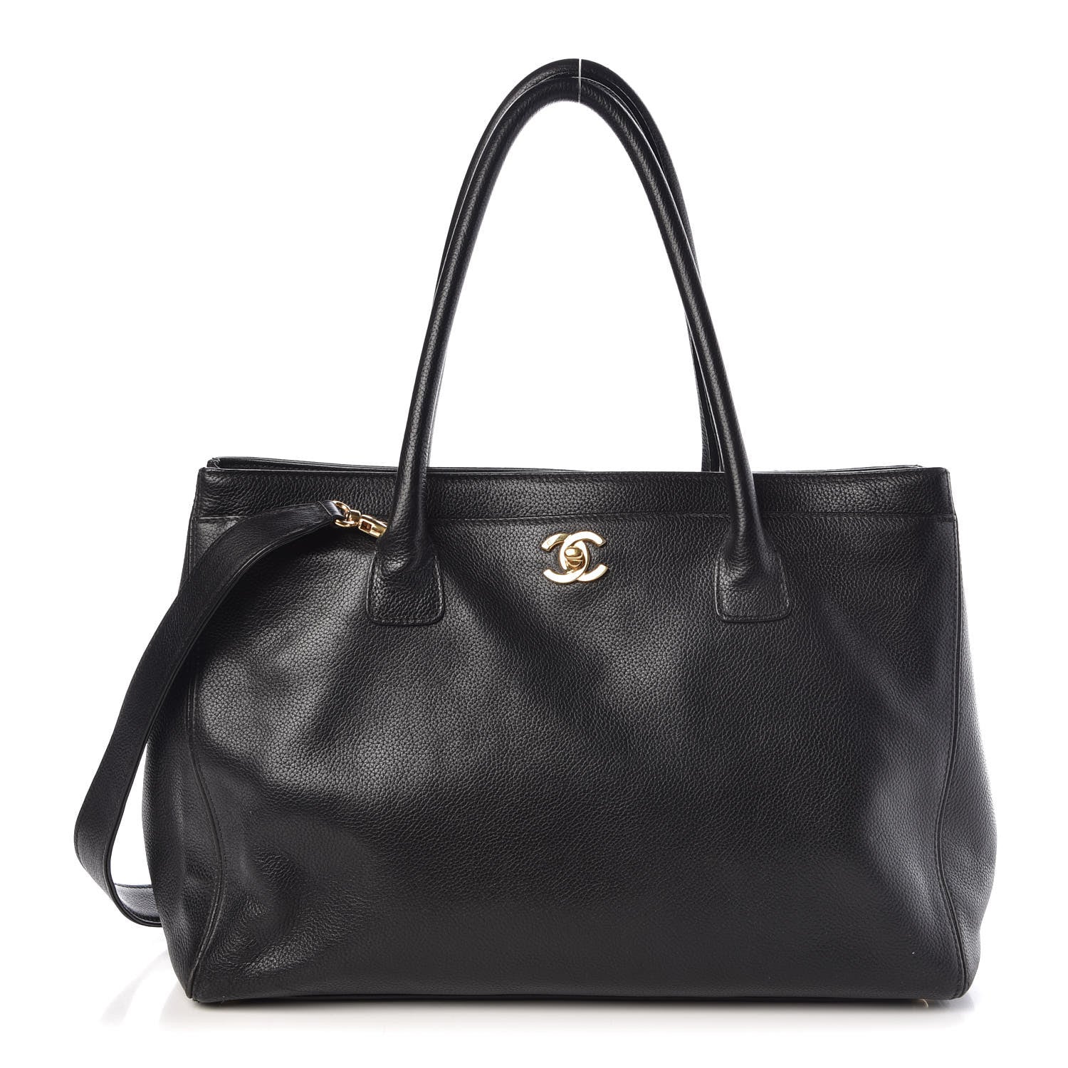 Chanel Calfskin Cerf Executive Shopper Tote Black 1 of 13